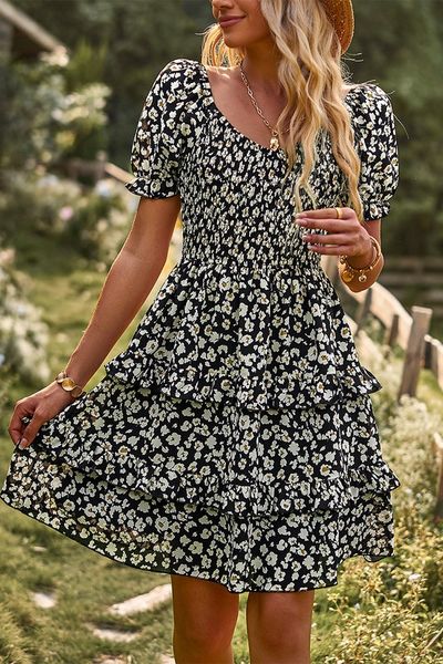 Flirty Floral Smocked Dress