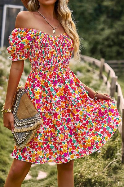 Flirty Floral Smocked Dress