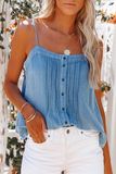 Pintucked Denim Cami