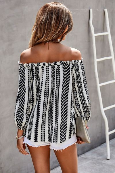 Black/White Off Shoulder