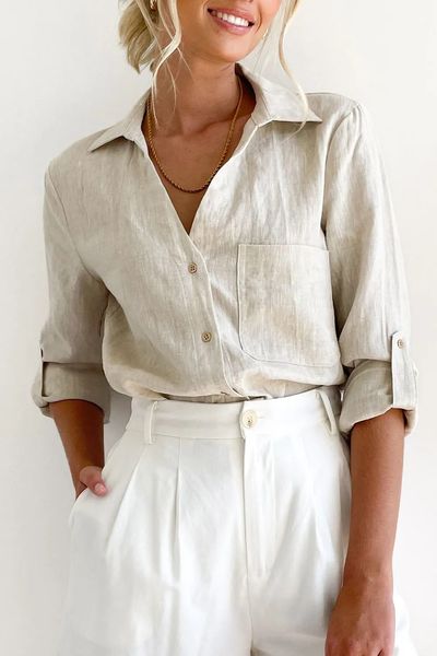 Oatmeal Casual Linen