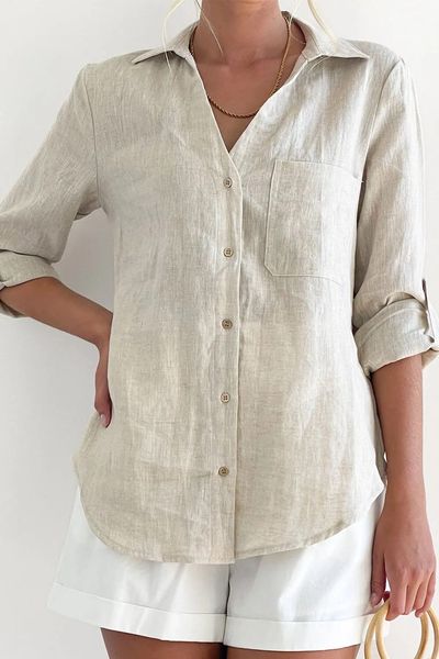 Oatmeal Casual Linen