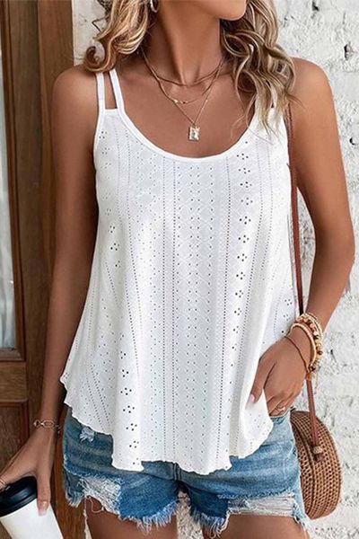 Eyelet Strappy Tank