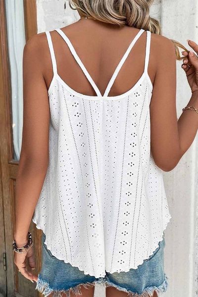 Eyelet Strappy Tank