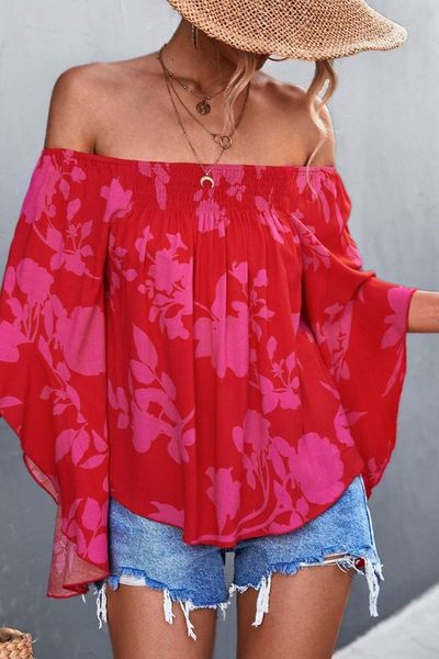 Flowy Floral Off Shoulder