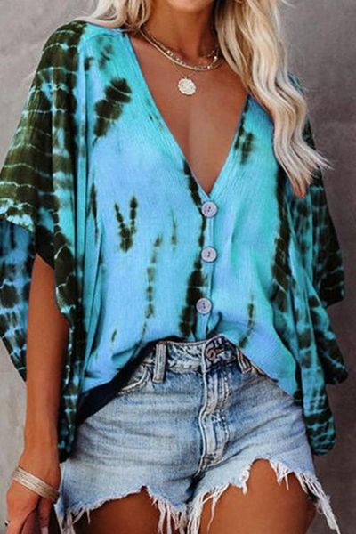 Ombre Batwing Blouse