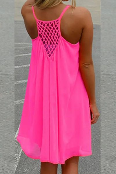 Neon Woven Back Dress