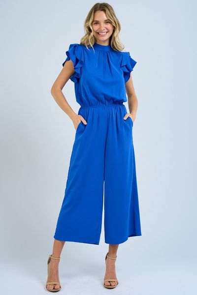 Ruffle Sleeve Jumpsuit