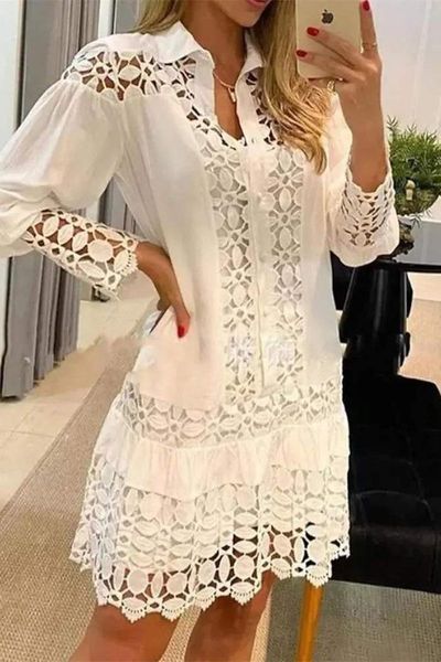 Lace Shirt Dress