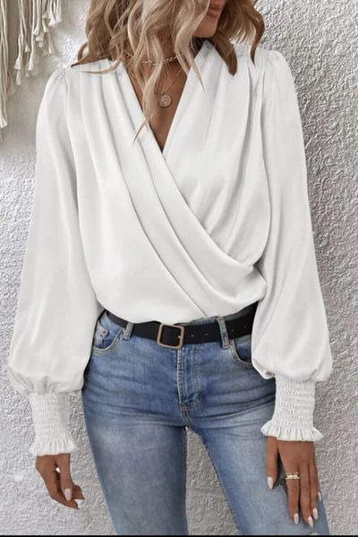 V Neck Basic Blouse