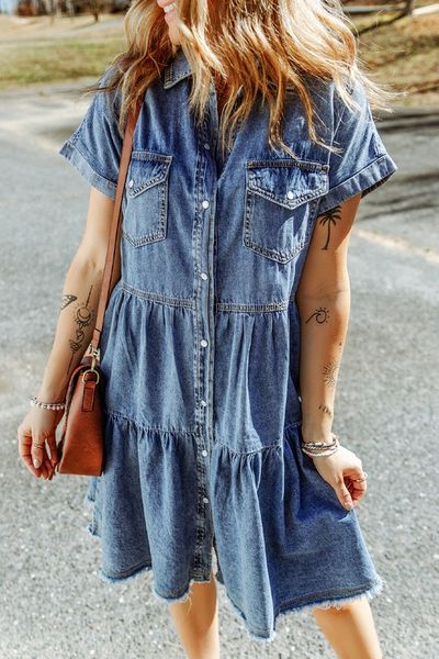 Real Denim Tier Dress