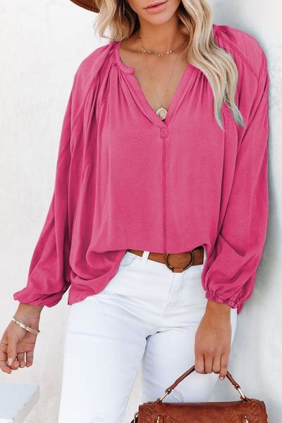 Relaxed Balloon Sleeve Top