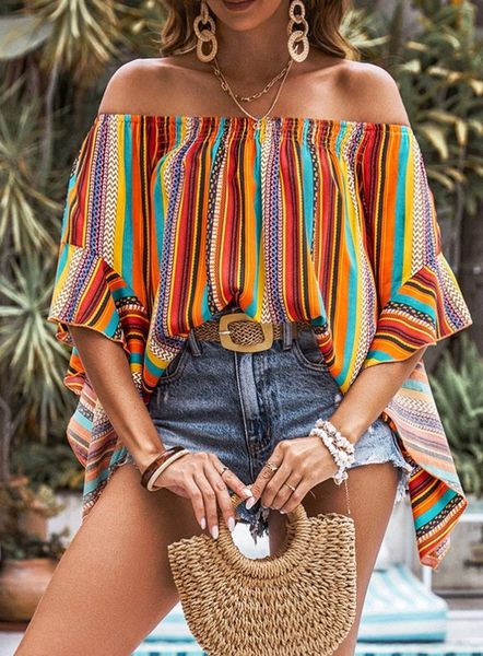 Aztec Fun Off Shoulder