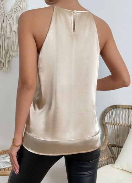 Champagne Silky Flowy Top