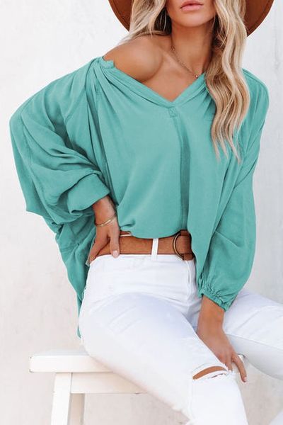 Relaxed Balloon Sleeve Top