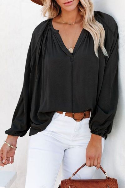 Relaxed Balloon Sleeve Top