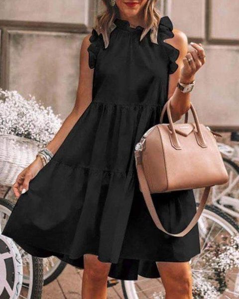 Tier Hem Little Ruffle Dress