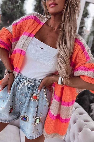 Bright Orange Short Cardi