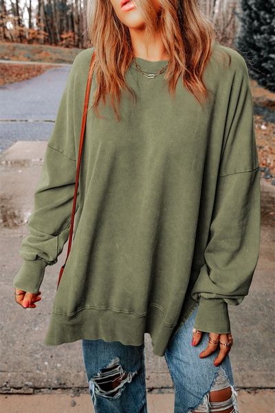 Oversize Side Slit Sweatshirt