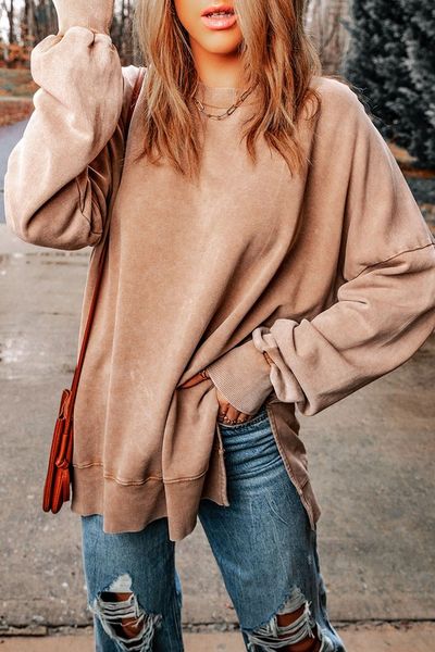 Oversize Side Slit Sweatshirt