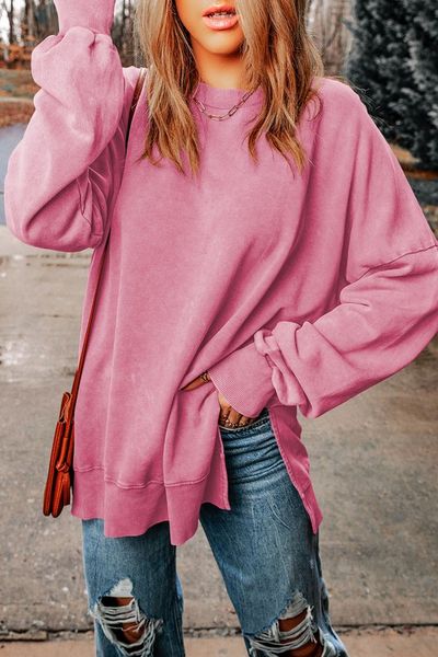 Oversize Side Slit Sweatshirt