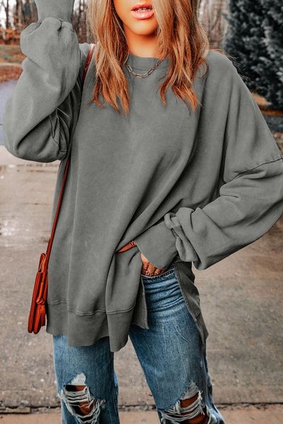 Oversize Side Slit Sweatshirt