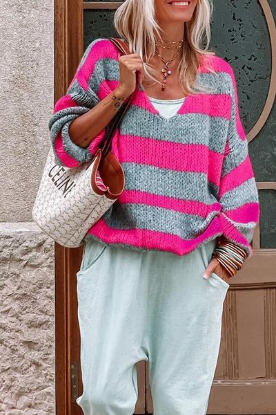 Slouchy STripe Sweater