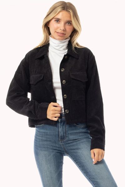 Semi Cropped Cord Jacket