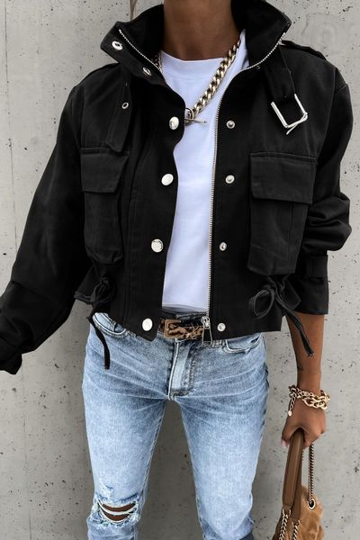 Buckled Cropped Jacket