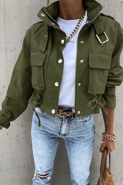 Buckled Cropped Jacket