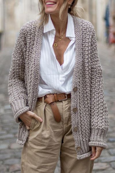 Classic Cableknit Cardi