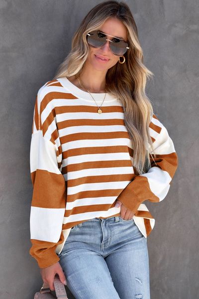 Slouchy Stripe Sweatshirt