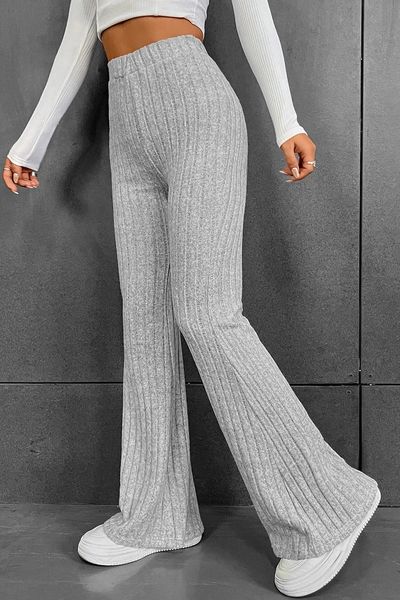 Flare Rib Knit Pants