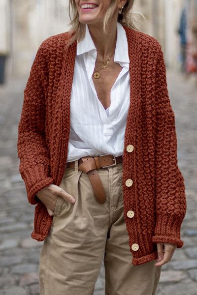 Classic Cableknit Cardi