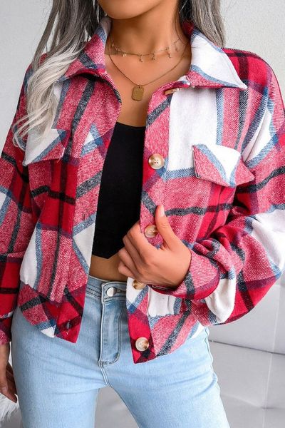 Cropped Plaid Shacket