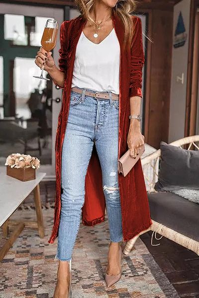 Velvet Maxi Cardi