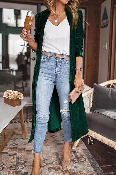 Velvet Maxi Cardi