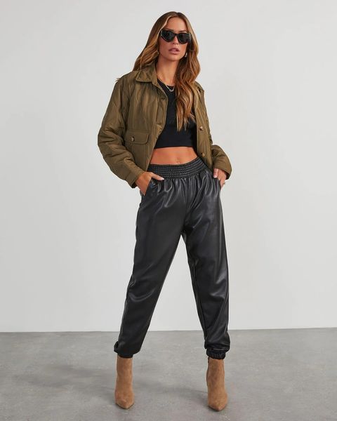 Vegan Leather Jogger