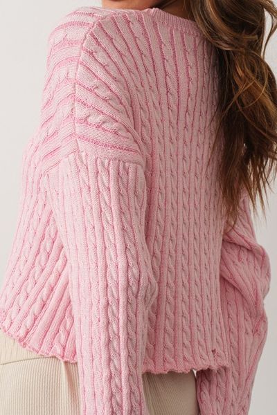 Pink Mineral Wash Sweater