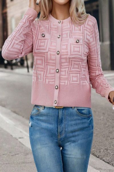 Pink Vogue Embossed Jacket