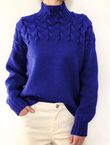 Pleated Turtleneck Sweater