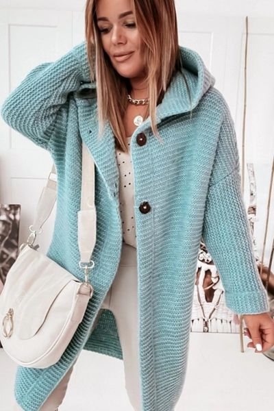 Hooded Rib Cardi