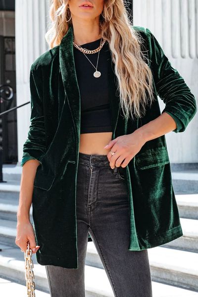 Velvet Cardi with Pockets