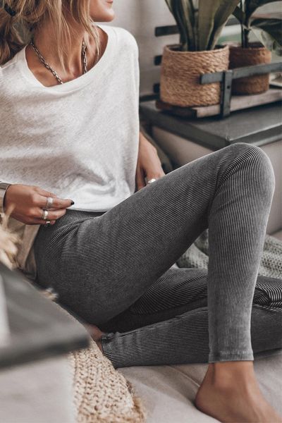 Mineral Wash Rib Leggings