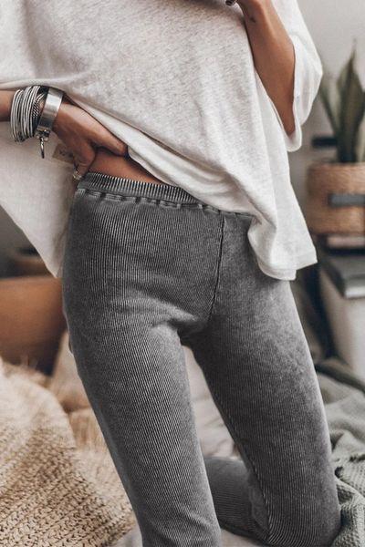 Mineral Wash Rib Leggings