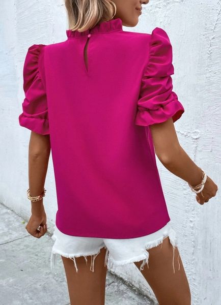 Gathered Puff Sleeve Blouse