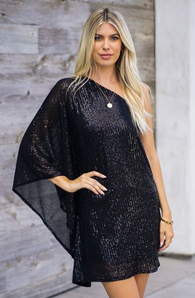 One Shoulder Sequin Dress