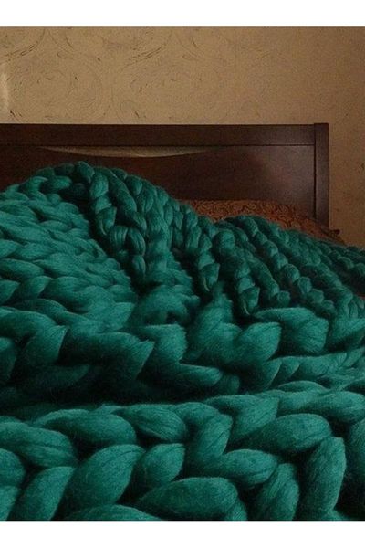 Chunky Hand Knit Blanket