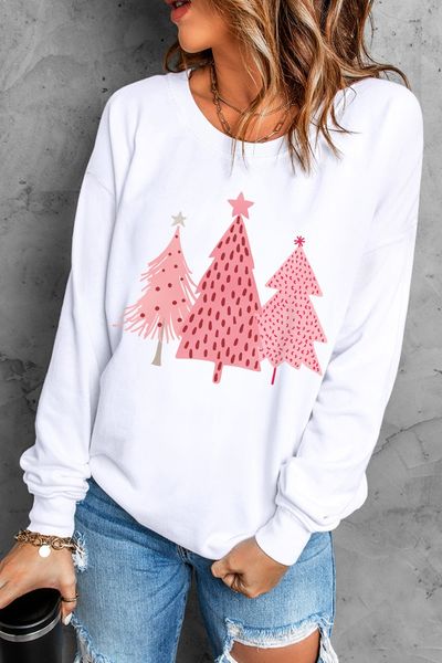 Pink Tree Holiday Sweater