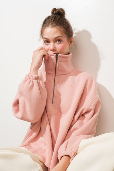 Oversized Blush Sweashirt